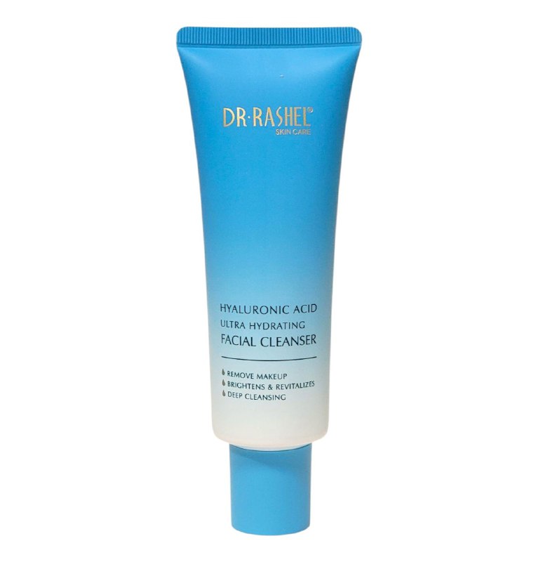 LIMPIADOR FACIAL ULTRAHIDRATANTE CON ACIDO HIALURONICO Y VITAMINA B5 120G, DISEÑADO PARA ELIMINAR SUCIEDAD, GRASA Y MAQUILLAJE A PRUEBA DE AGUA DR RASHEL