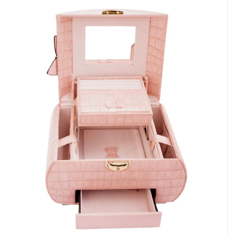 ORGANIZADOR JOYERO ELEGANTE PORTATIL, CAJA DE ALMACENAMIENTO DE JOYAS, FACIL DE TRANSPORTAR