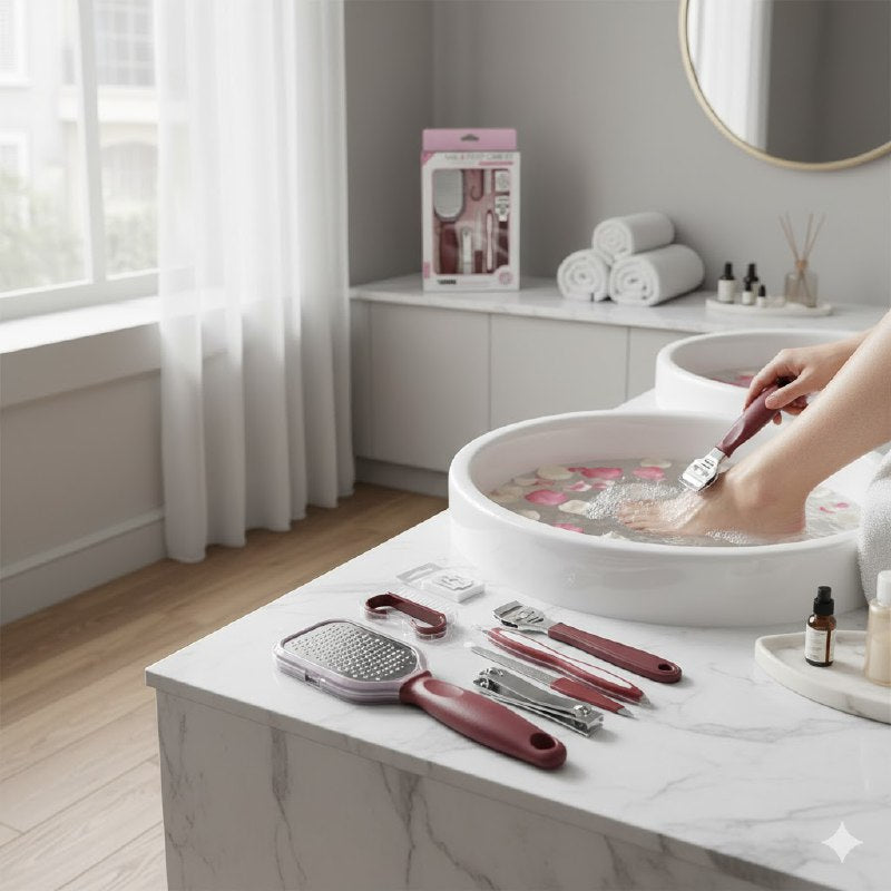 SET DE PEDICURA DE 7 PIEZAS PARA EL CUIDADO DE LAS UÑAS Y LOS PIES YARONG