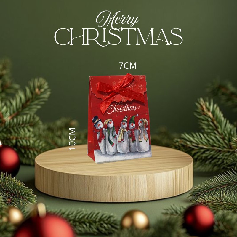 BOLSA DE REGALO NAVIDEÑA PEQUEÑA XXS 7CMX10CM, 15 ESTILOS