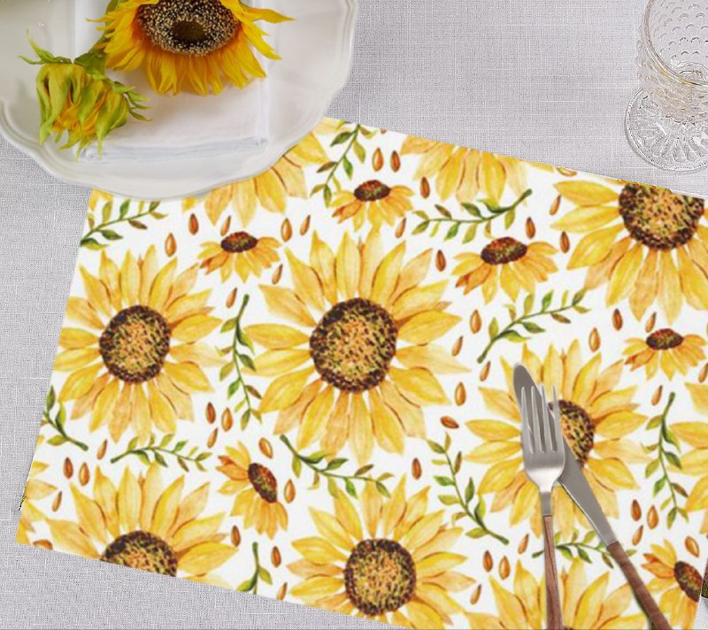 MANTELES INDIVIDUALES PARA MESA DE COMEDOR RESISTENTE AL CALOR 4UND MINT & IVY 13X18"