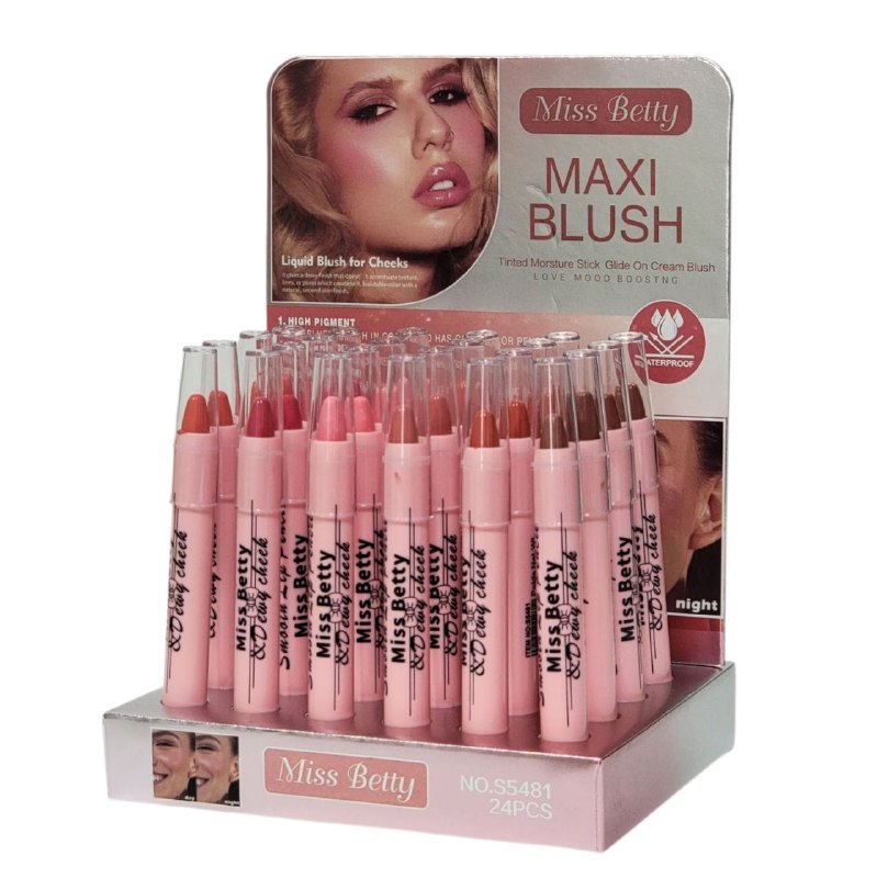 BLUSH RUBOR EN CREMA MISS BETTY 2G (DUPE DE NUDESTIX INTENSE MATTE)  CON COLOR Y EFECTO EN BARRA DE ALTA PIGMENTACION, RICO EN COLOR FACIL SARTINADO Y BRILLANTE