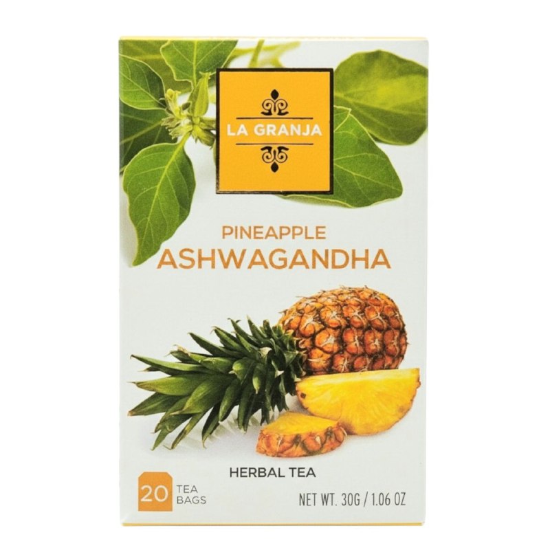 TE DE HIERBAS DE PIÑA Y ASHWAGANDHA PARA EL BIENESTAR RELAJANTE LA GRANJA 20UND