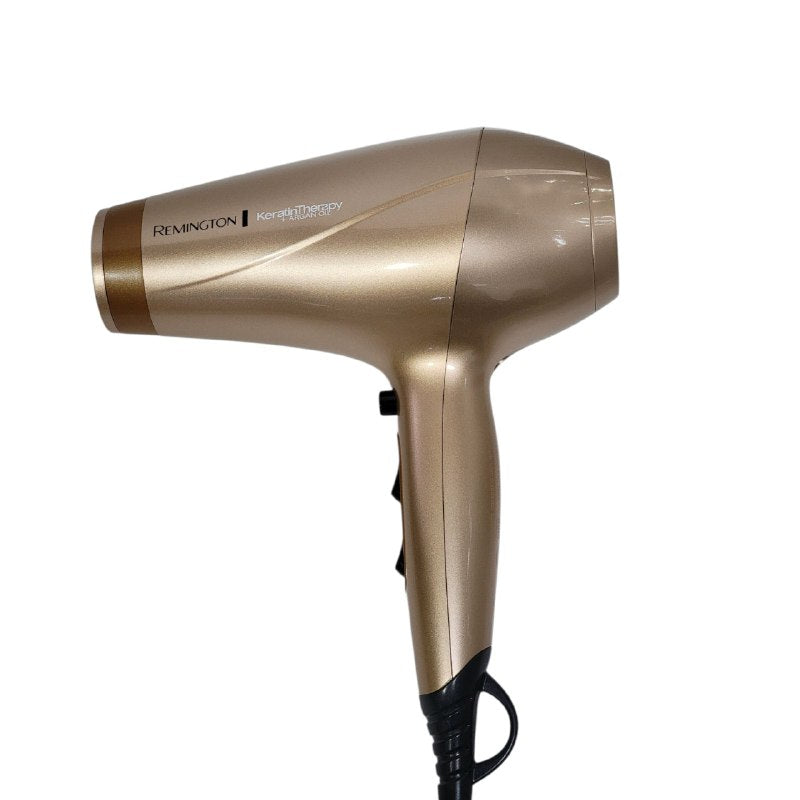 SECADORA PARA EL CABELLO DE KERATINA Y ACEITE DE ARGAN DE CERAMICA BRILLANTE Y MENOS FRIZZ REMINGTON