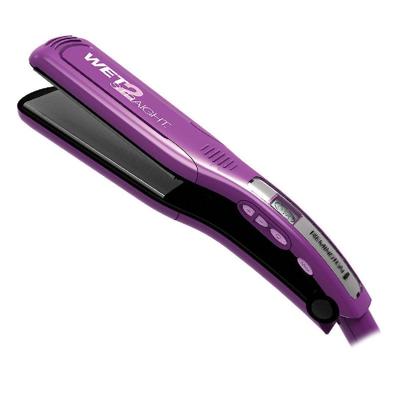 PLANCHA PARA EL CABELLO WET2STRAIGHT, SECA Y ALISA EN UN SOLO PASO, ALISA EL CABELLO HUMEDO, PLACAS FLOTANTES 5CM, CALENTAMIENTO RAPIDO, CONTROL DE TEMPERATURA DIGITAL, RECUBRIMIENTO DE CERAMICA TURMALINA REMINGTON