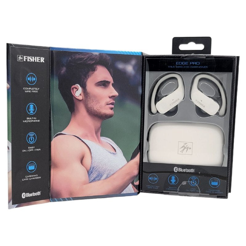 AUDIFONOS AURICULARES INALAMBRICOS ORIGINALES SONIDO DE ALTA CALIDAD, EMPAREJAMIENTO FACIAL, GOOGLE Y SIRI, BATERIA 4H FISHER EDGE PRO