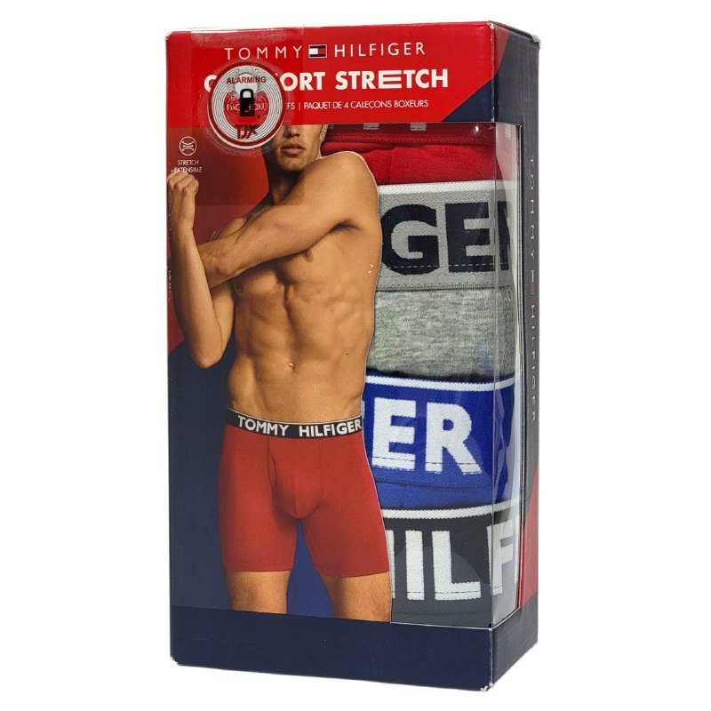 ROPA INTERIOR PARA CABALLERO TOMMY HILFIGER COMFORT STRETCH BOXER BRIEF 4 UNIDADES  TALLA SMALL 28-30 (S)