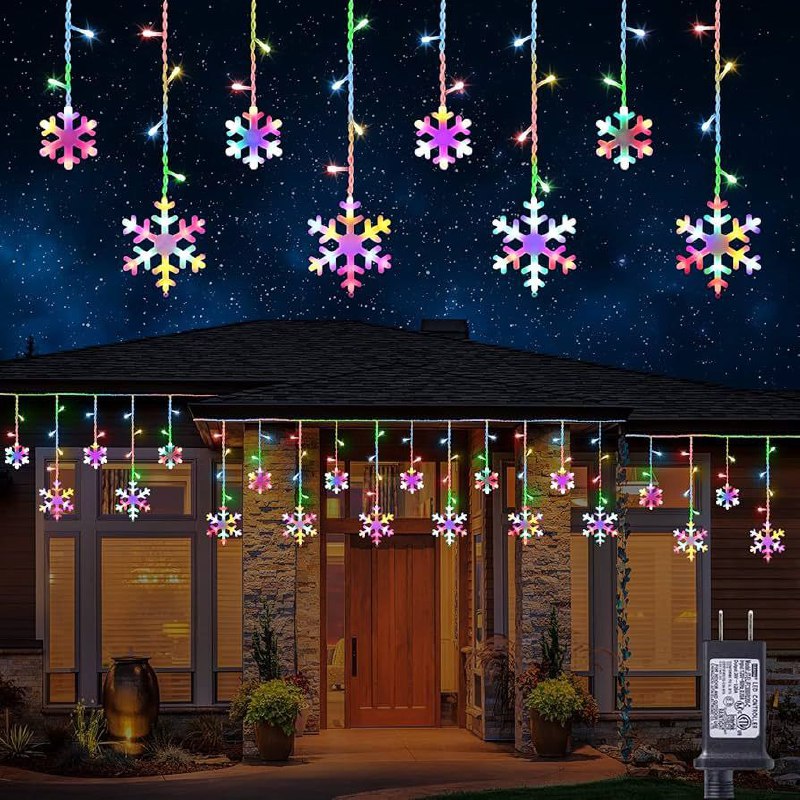 LUCES DECORATIVAS NAVIDEÑAS PARA INTERIORES O EXTERIORES DE COPO DE NIEVE MULTICOLOR 15X10X15CM