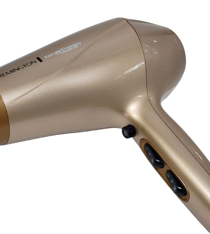 SECADORA PARA EL CABELLO DE KERATINA Y ACEITE DE ARGAN DE CERAMICA BRILLANTE Y MENOS FRIZZ REMINGTON