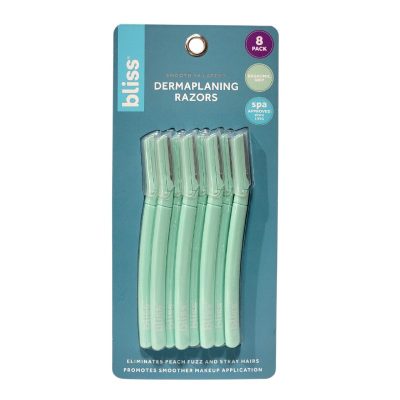 NAVAJAS AFEITADORAS FACIALES EN SET DE 8 PIEZAS BLISS DERMAPLANING