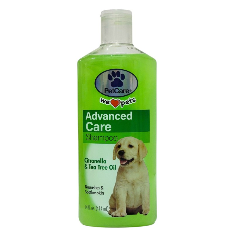 SHAMPOO PARA PERROS MASCOTAS DE ACEITE DE TE QUE CUIDA, NUTRE Y SUAVIZA SU PELO PETCARE 414ML