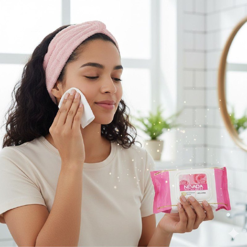 TOALLITAS HUMEDAS FACIALES LIMPIADORAS DE ROSA NEVADA 30UND