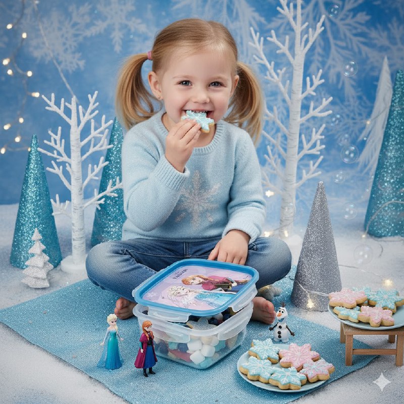 ORGANIZADOR RECIPIENTE PARA NIÑAS CON DISEÑO DE FROZEN TAMAÑO PEQUEÑO