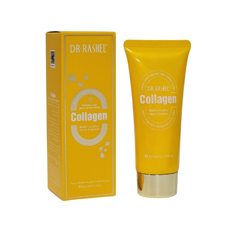 LIMPIADOR FACIAL EN CREMA, ELIMINA EL MAQUILLAJE, GRASA Y SUCIEDAD, IMPUREZAS, PIEL SUAVE, HIDRATADA Y REVITALIZADA CON COLAGENO DR RASHEL COLLAGEN 80ML