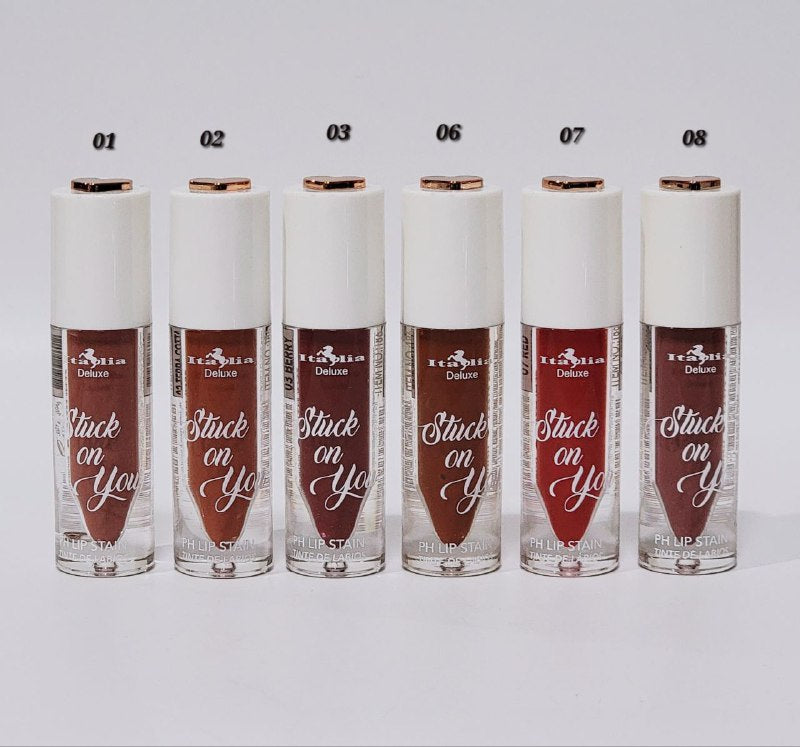 BRILLO LABIAL, TINTA DE LABIOS ACABADO SEMIMATE, DURADERO TODO EL DIA, A PRUEBA DE BESOS ITALIA DELUXE 3ML