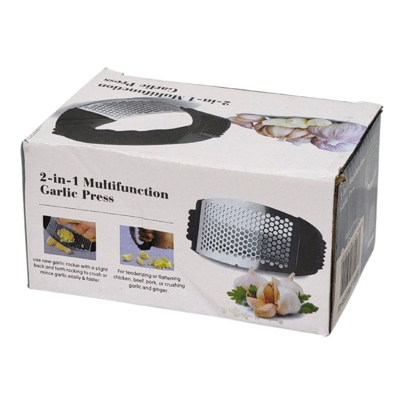 PRENSA MACHACADORA DE AJOS MULTIFUNCIONAL 2 EN 1 DE COCINA, CON UN LEVE MOVIMIENTO APLASTA O PICA AJO EN SEGUNDOS FACILMENTE