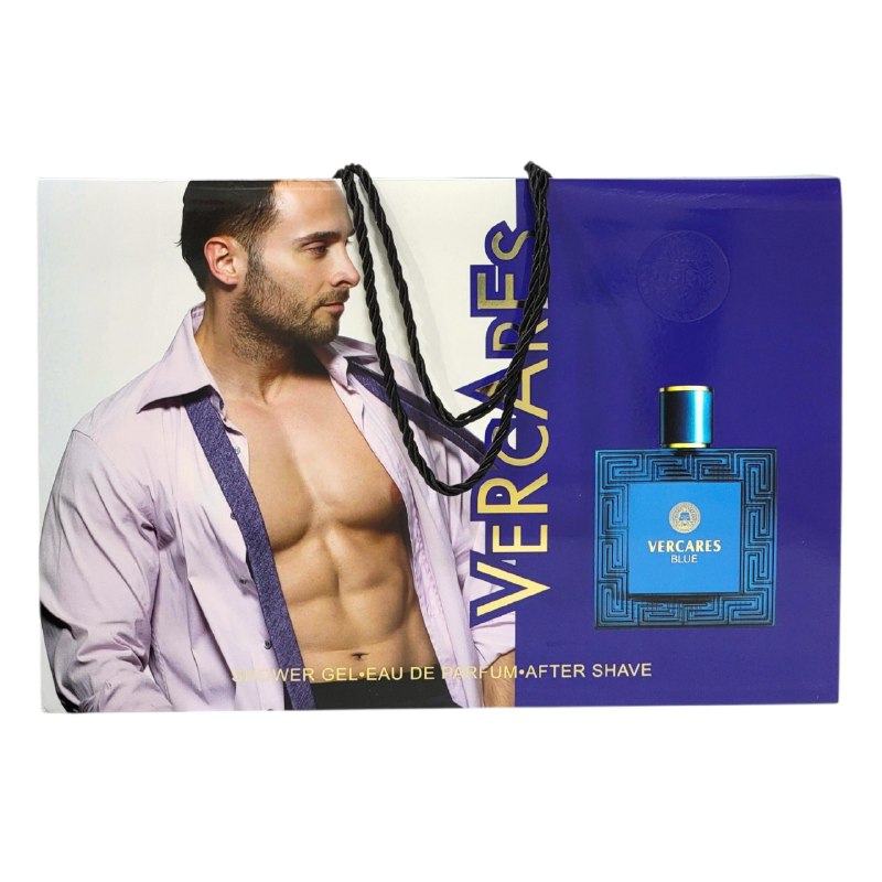 SET VERCARES BLUE EDP 100ML, EDP 15ML, SPLASH 100ML, SHOWER GEL 150ML, AFTER SHAVE 150ML (H)