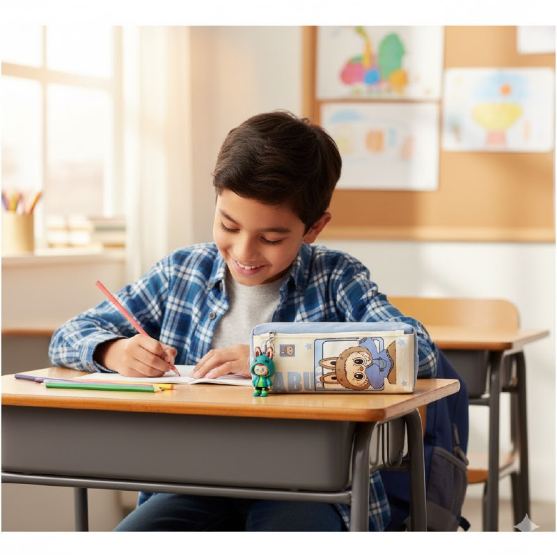 CARTUCHERA DE LABUBU QUE COMBINA ORGANIZACION IMPECABLE CON DISEÑO IRRESISTIBLE 3 COLORES