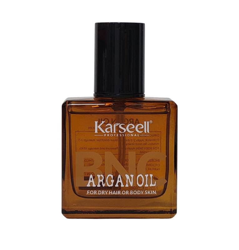 ACEITE PARA EL CABELLO DE ARGAN RICO EN NUTRIENTES, ACIDOS GRASOS, VITAMINA E SUAVIZADOR KARSEELL 60ML