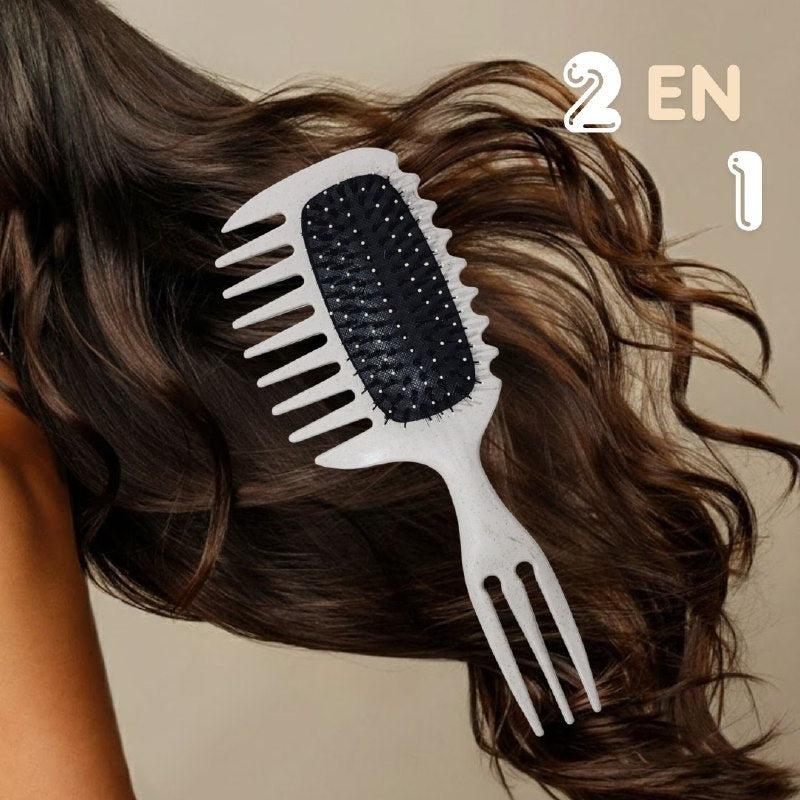 CEPILLO PEINE PARA EL CABELLO 2 EN 1 DESENREDANTE, 4 COLORES