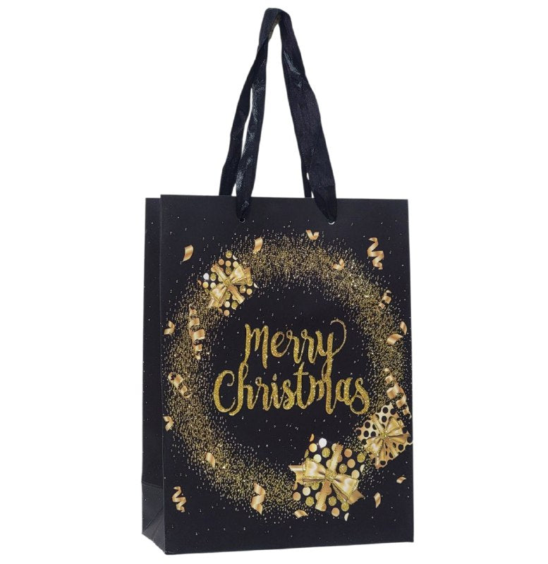 BOLSA DE REGALO NAVIDEÑA PAQUEÑA 18X24X8CM