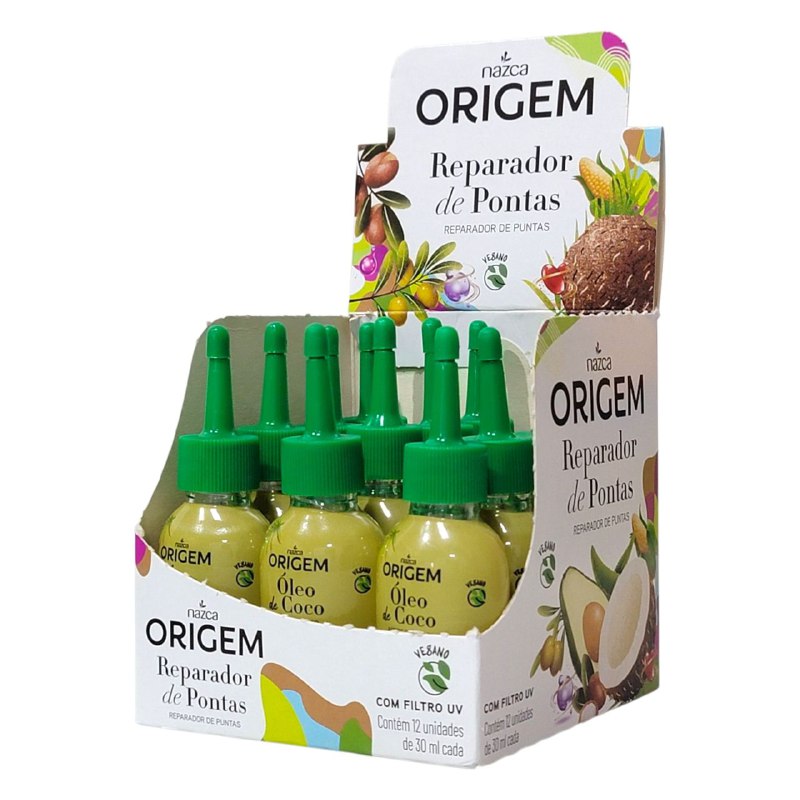 ACEITE PARA EL CABELLO DE COCO REPARADOR DE PUNTAS CON VITAMINAS NAZCA ORIGEM 30ML