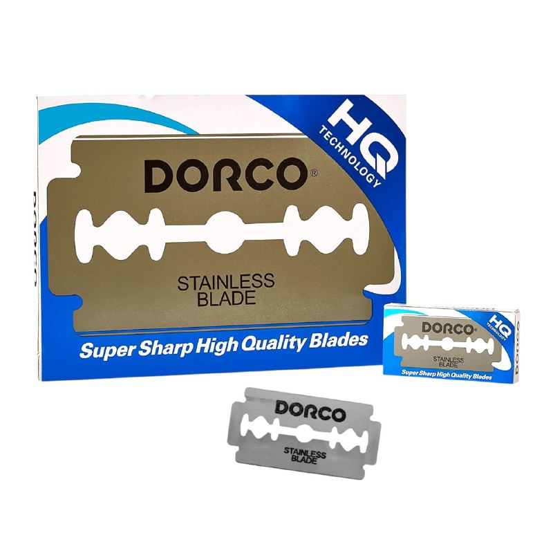NAVAJAS AFEITADORAS EN HOJAS DE REPUESTOS DE ACERO INOXIDABLE DORCO 100UND