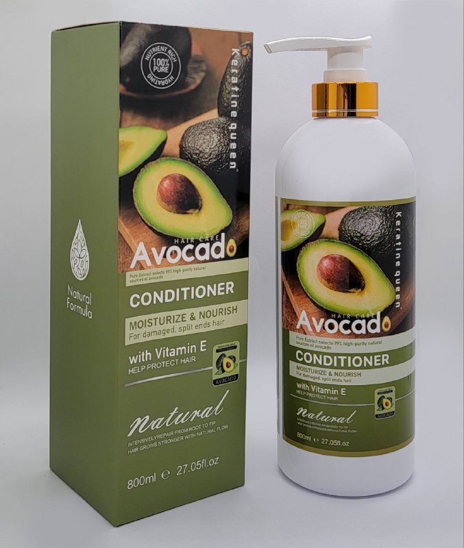 ACONDICIONADOR DE AGUACATE HIDRATA Y NUTRE EL CABELLO KERATIEN QUEEN 800ML