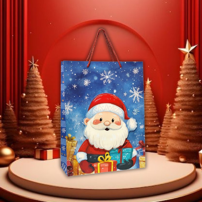 BOLSA DE REGALO NAVIDEÑA GRANDE 30X40X12CM