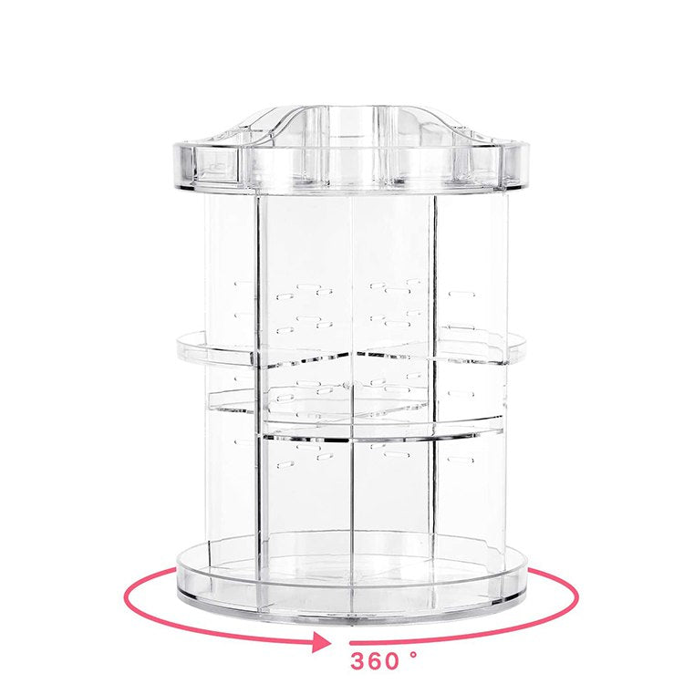 ORGANIZADOR DE MAQUILLAJE TIPO ESTANTE GIRATORIO 24CMX 30CM