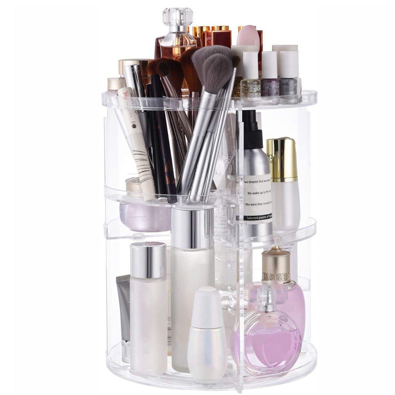 ORGANIZADOR DE MAQUILLAJE TIPO ESTANTE GIRATORIO 24CMX 30CM