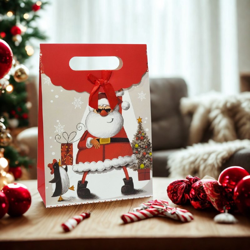 BOLSA DE REGALO NAVIDEÑA MINI MEDIANO 21X15CM