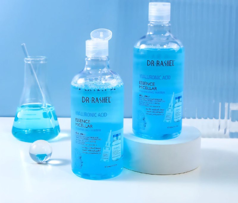 AGUA MICELAR LIMPIADORA CON ACIDO HIALURONICO TODO EN 1, LIMPIEZA DE MAQUILLAJE E HIDRATACION DR RASHEL 350ML