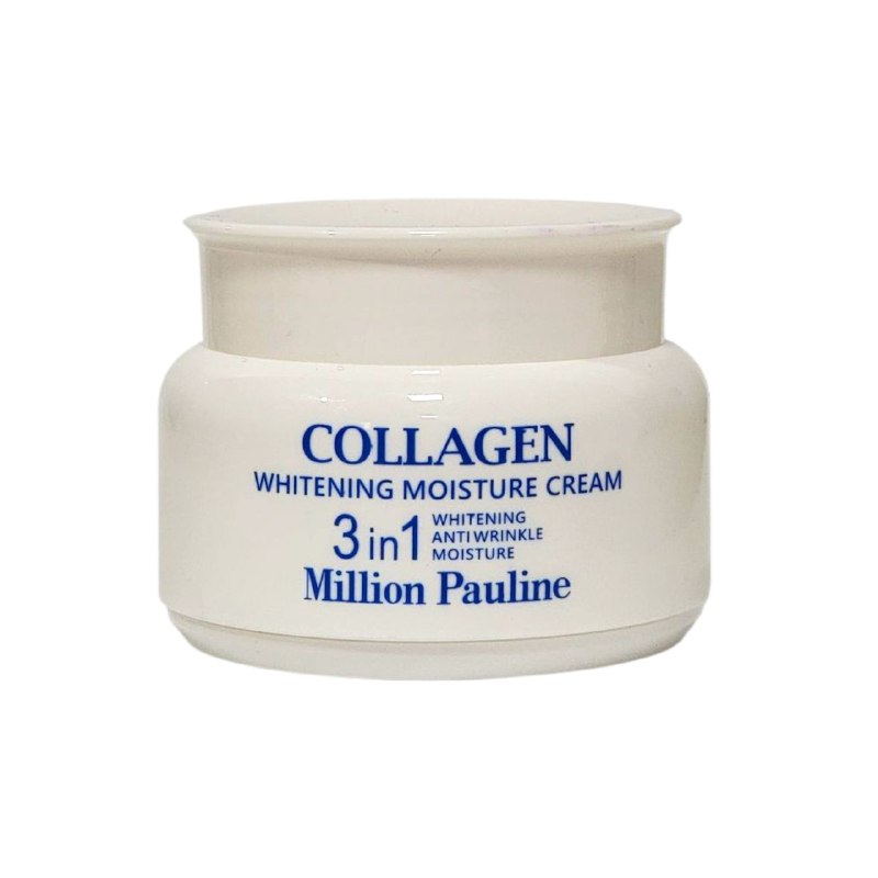 CREMA FACIAL 3 EN 1, HIDRATANTE, BLANQUEADORA Y ANTIARRUGAS DE COLAGENO, APORTA ENERGIA EFECTIVA A LA PIEL MILLION PAULINE COLLAGEN 100G