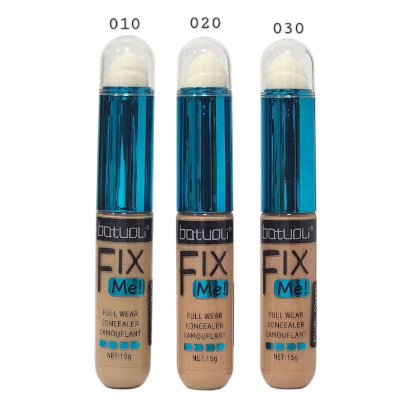 CORRECTOR CONCEALER BATUOLI 15G (DUPE DE FIT ME MAYBELLINE)  FLUIDO LIGERO, COBERTURA PERFECTA DIFUMINA LAS IMPERFECCIONES USO COMODO Y DURADERO 24H, SUAVE ACABADO MATTE NATURAL