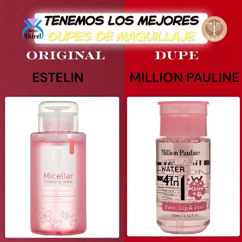 AGUA MICELAR 4 EN 1 DE ROSAS HIDRATANTE 100ML, DUPE DE ESTELIN, MILLION PAULINE
