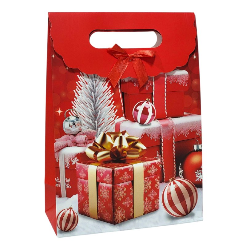 BOLSA DE REGALO NAVIDEÑA MEDIANO 27X19CM