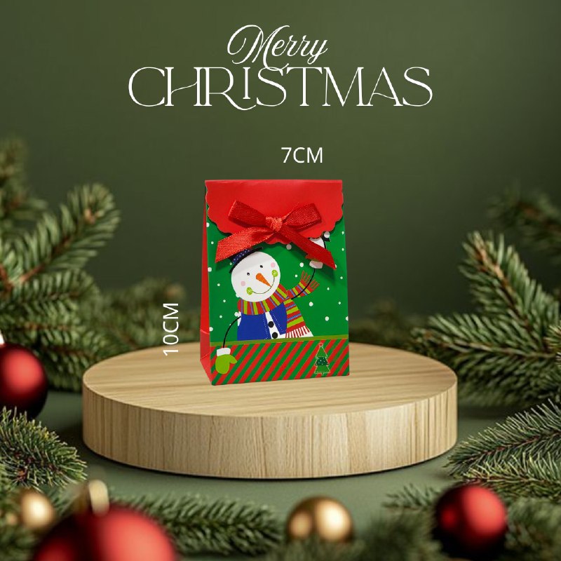 BOLSA DE REGALO NAVIDEÑA PEQUEÑA XXS 7CMX10CM, 15 ESTILOS