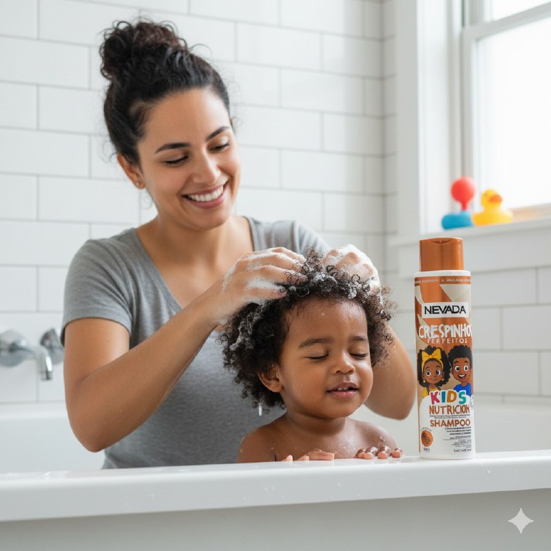 SHAMPOO PARA EL CABELLO PARA NIÑOS HIDRATANTE RIZADOS Y AFROS NEVADA KIDS 500ML