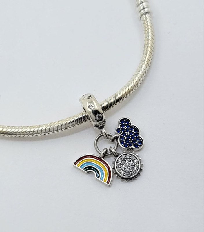 PCHARM4107 FORMA ARCOIRIS,SOL Y NUBE PANDORA PLATA 9.25