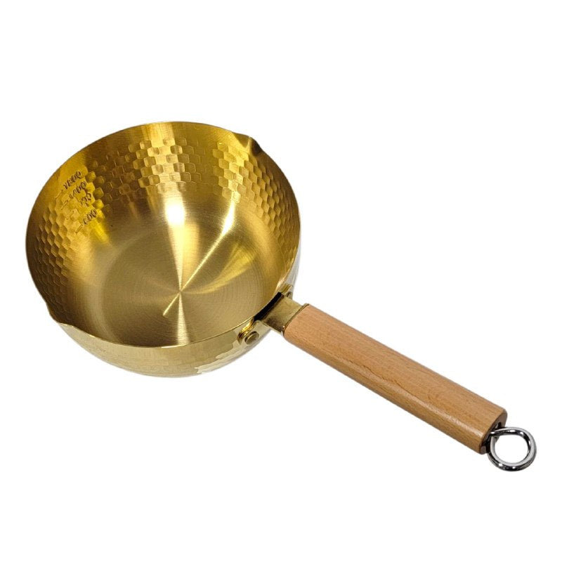 SARTEN JAPONES ANTIADHERENTE, CACEROLA SIN TAPA, MANGO DE MADERA CALIDO ANTIDESLIZANTE, DOBLE BOCA 20CM