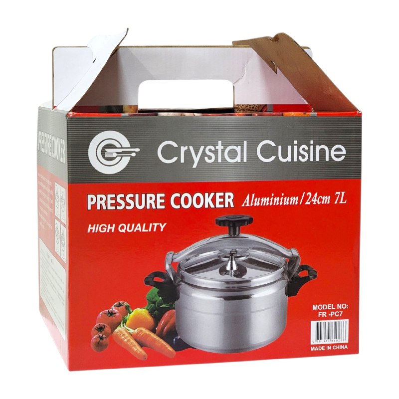 MAQUINA OLLA DE PRESION DE ALTA CALIDAD ELEGANTE Y RAPIDA COCCION CON CAPACIDAD DE 7L CRYSTAL CUISINE