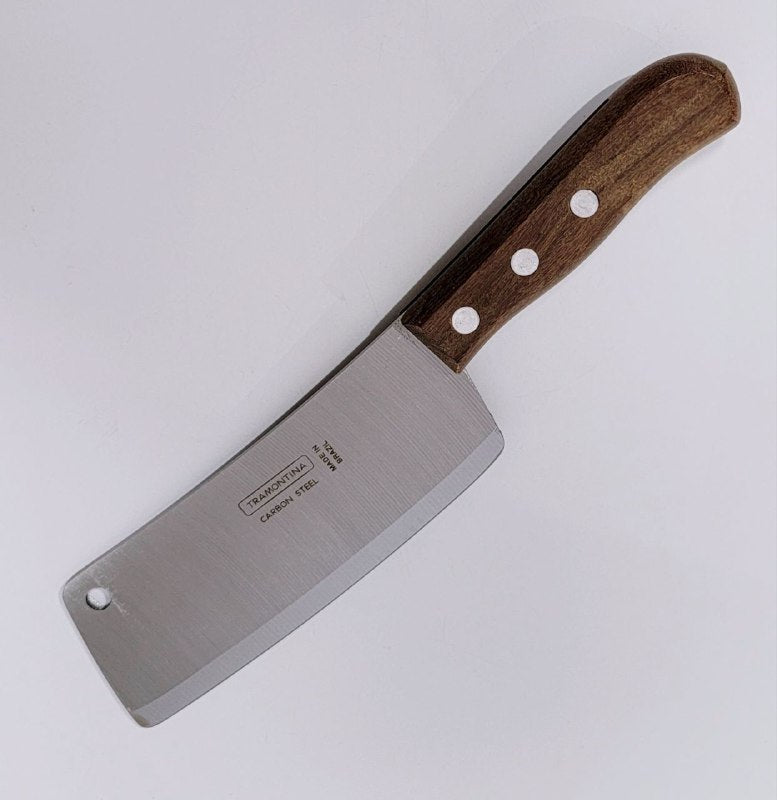 CUCHILLO DE COCINA DE CARNICERO CON MANGO DE MADERA 6" TRAMONTINA