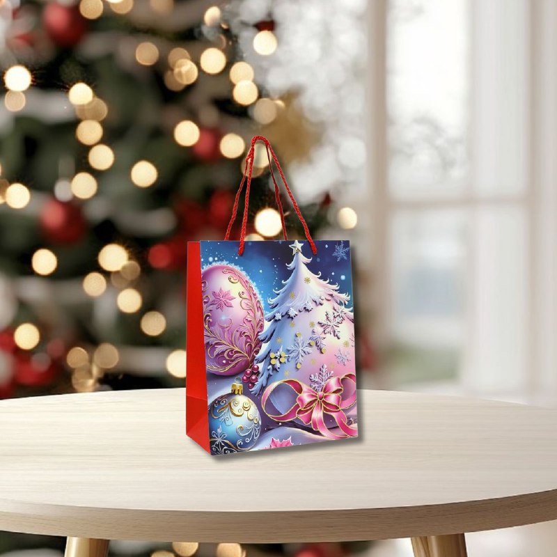 BOLSA DE REGALO NAVIDEÑA PEQUEÑA 18X23X10CM