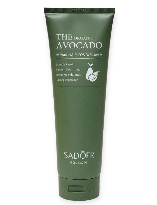 ACONDICIONADOR PARA EL CABELLO DE AGUACATE, REPARADOR MILAGROSO, SUAVIZA Y NUTRE, MEJORA LAS PUNTAS SADOER THE ORGANIC AVOCADO 250G