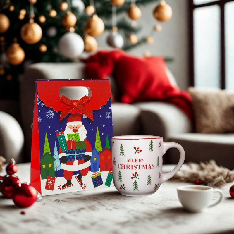 BOLSA DE REGALO NAVIDEÑA MINI PEQUEÑA 16X12CM