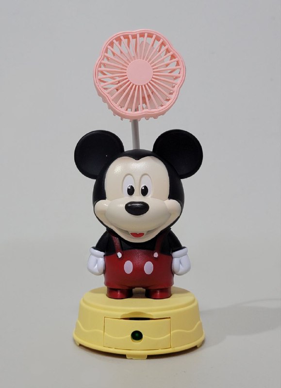 VENTILADOR DE MESA RECARGABLE DE MICKEY MOUSE CON SACAPUNTAS TABLE FAN