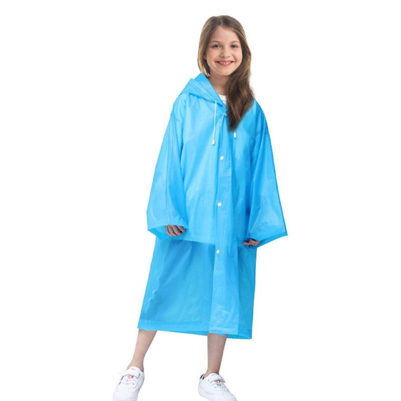 CAPOTE PARA LLUVIA IMPERMEABLE PARA NIÑOS LIGERO Y FACIL DE LLEVAR 5 COLORES EVA CHILDREN RAINCOAT