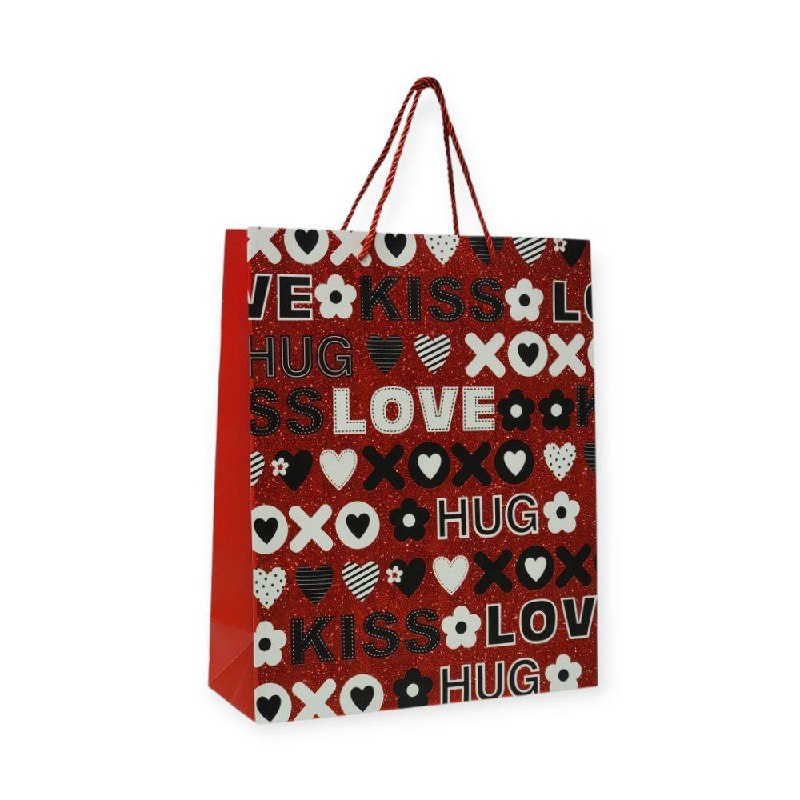 BOLSA DE REGALO MEDIANA 26X32X10CM SAN VALENTIN
