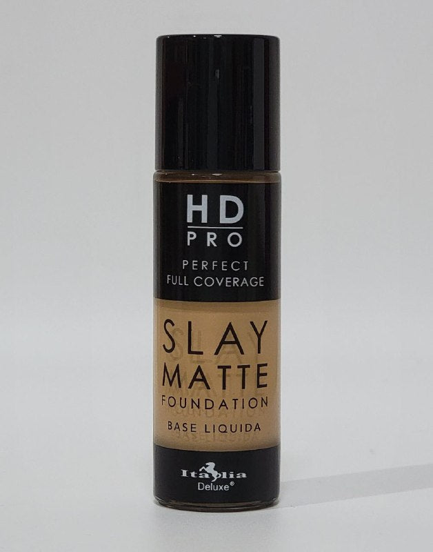 BASE DE MAQUILLAJE LIQUIDA LIVIANA LIBRE DE ACEITE ACABADO MATE TONO 3B IVORY ITALIA DELUXE HD PRO PERFECT FULL COVERAGE SLAY MATTE 30ML